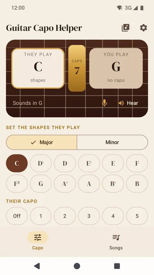 They play C with capo 7, you play G