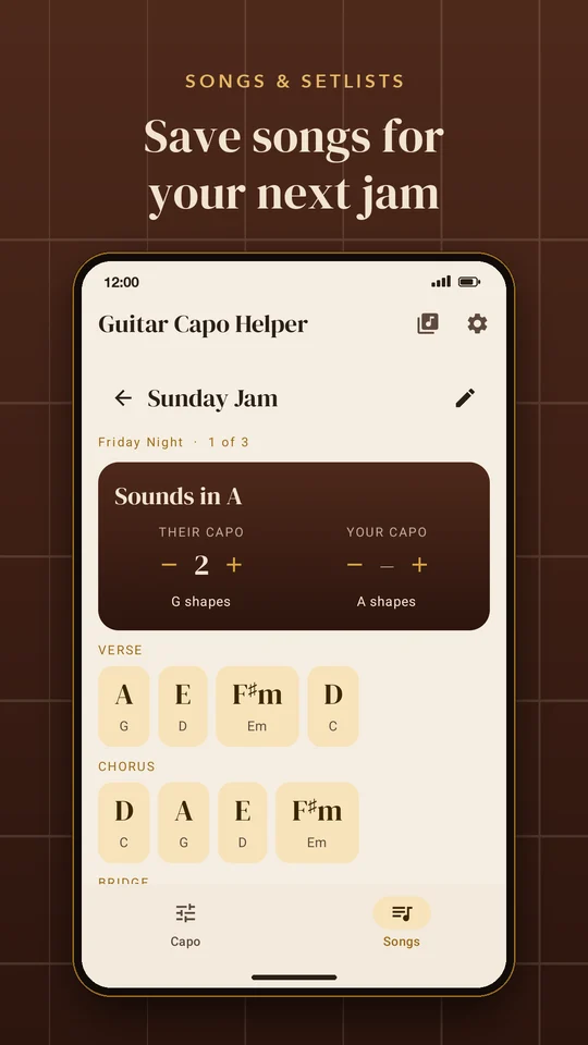 Songs and setlists for your next jam