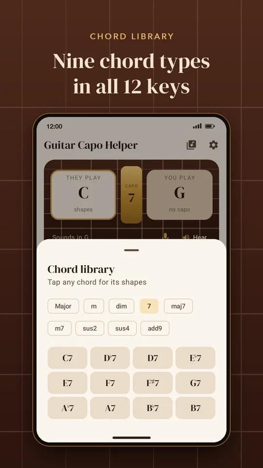 A chord library for all 12 keys